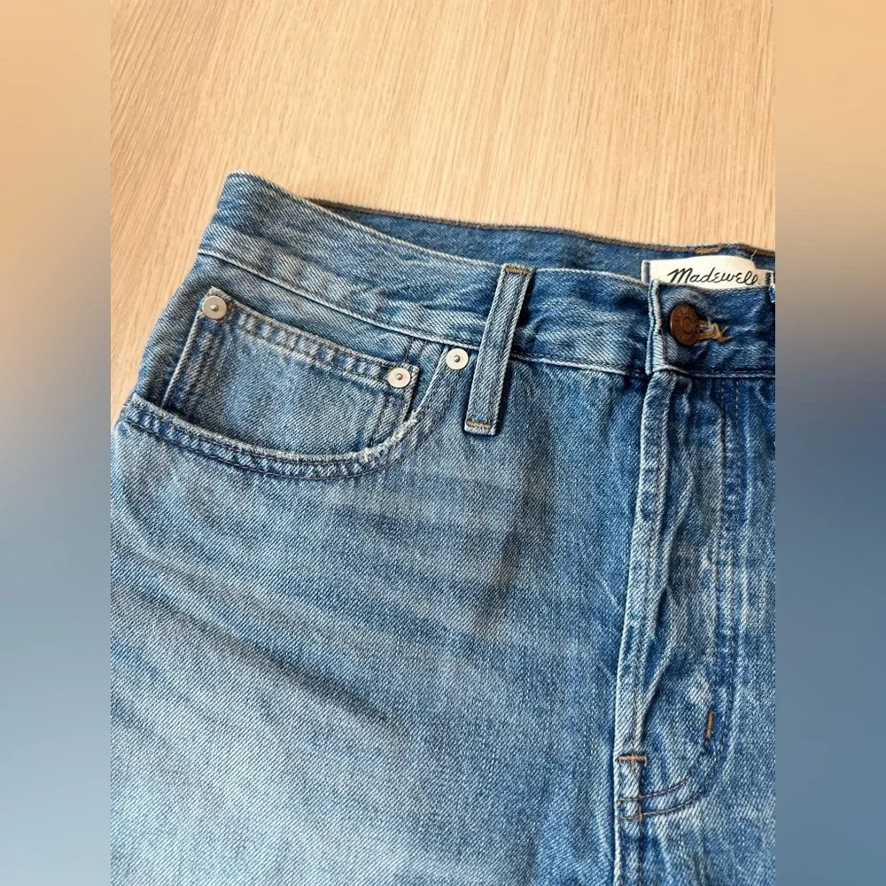Madewell Relaxed Denim Shorts in Clintonville Wash: Split-Hem Size 27 1329 - Picture 2 of 13